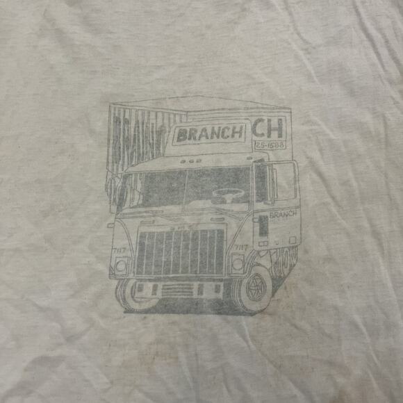 Vintage 60s Branch Delivery Water Print White Tank Top - Picture 2 of 3